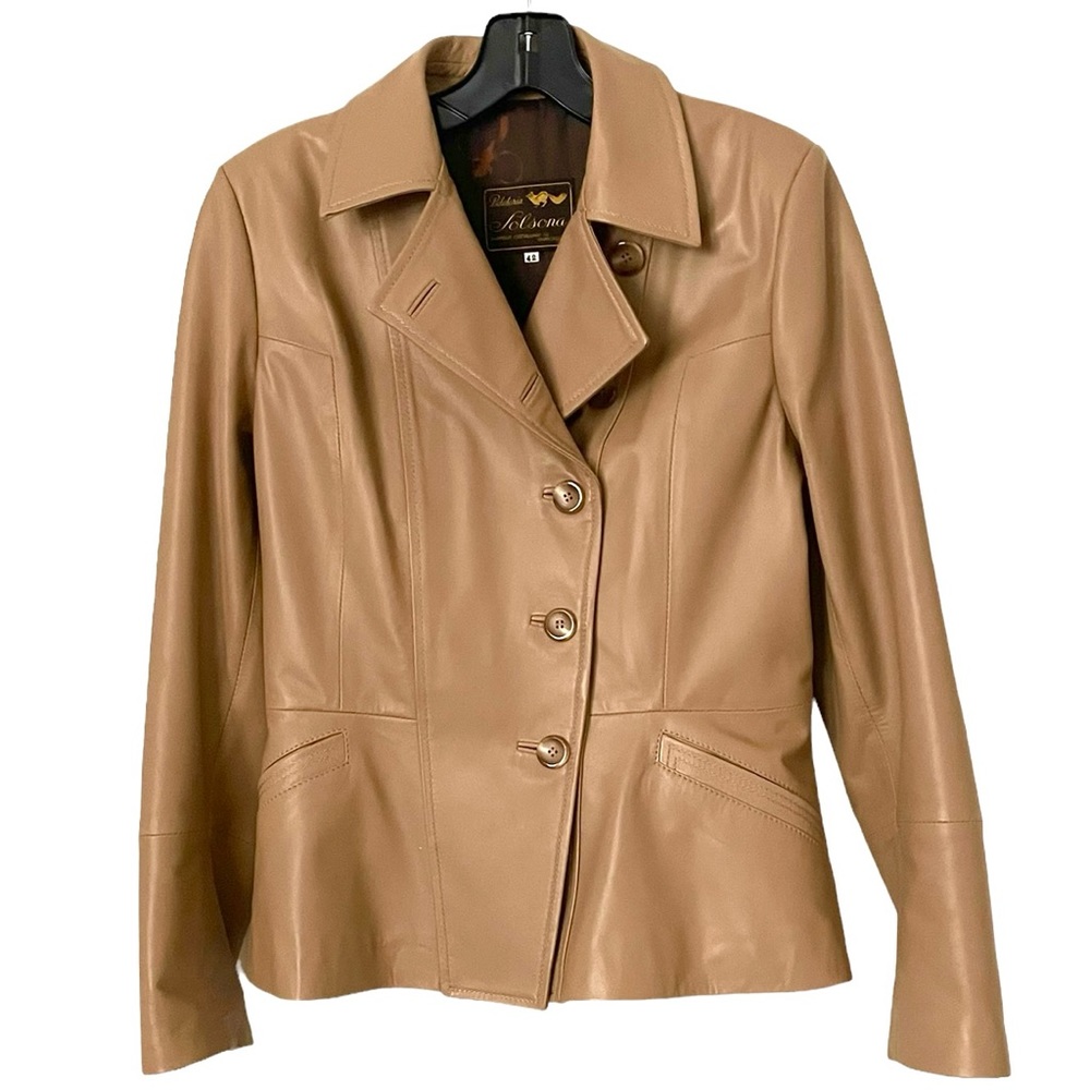 Peleteria Solsona Custom Leather jacket NWOT. Custom made in Spain.